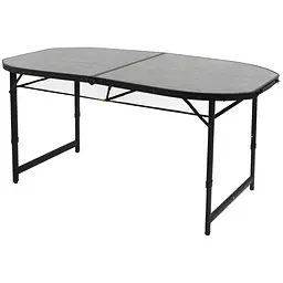 Складний стіл Bo-Camp Northgate Oval 150x80 cm Black/Grey (1404188), Сірий - мініатюра 3