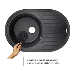 Мийка кухонна Lidz BLA-03 780x500х200 мм (LIDZBLA03780500200) - мініатюра 3