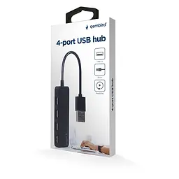 Концентратор Gembird USB 2.0 4 ports black (UHB-U2P4-06) - мініатюра 3