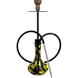 Кальян Tiaga Hookah Classic Black Craft DC Yellow - мініатюра 2