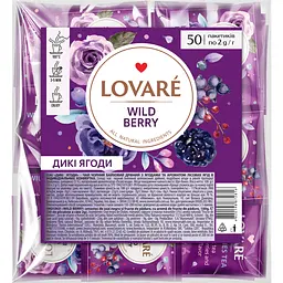 Чай чорний Lovare Wild berry 100 г (50 шт. х 2 г)