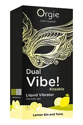 Збуджуючий гель вібратор ORGIE Dual Vibe! Kissable Liquid Vibrating Lemon Gin And Tonic Orgie 17557; 69-17557 100606 - мініатюра 2