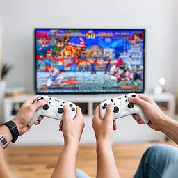 Ігрова приставка + 2 джойстики HOCO GA31 Collection game box+two wireless gamepads set White (6942007672122) - мініатюра 8