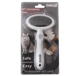 Пуходерка AnimAll Groom для тварин М сірий