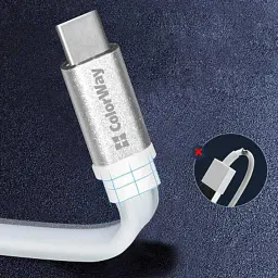 Дата кабель USB 2.0 AM to USB-C 0.25m white ColorWay (CW-CBUC001-WH) - мініатюра 3
