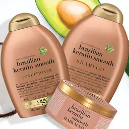 Маска для волос OGX Brazil Keratin Smooth 300 мл - мініатюра 3