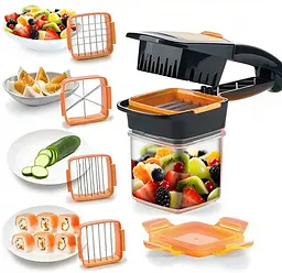 Універсальна овочерізка подрібнювач Quick 5 в 1 мультислайсер, Nicer Dicer 84333 - мініатюра 2