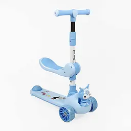 Самокат триколісний з сидінням Skyper зі світлом і музикою KR-928/06