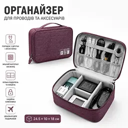 Органайзер універсальний LoveYouHome для проводів, аксесуарів та дрібниць 24.5х10х18 см - мініатюра 2