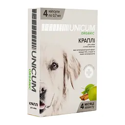 Краплі від бліх та кліщів для собак Unicum Organic на натуральній основі 4 шт. (UN-026) - мініатюра 4