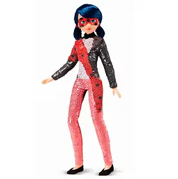 Лялька Miraculous Леді Баг та Супер-Кіт у костюмі з паєтками - Модне перетворення Марінетт у Леді Баг, 26 см (50375) - мініатюра 2