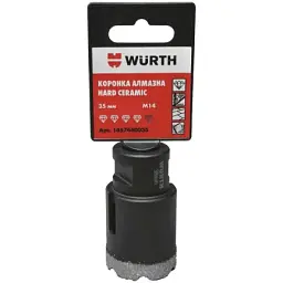 Коронка алмазна Wurth Hard Ceramic 35 мм M14 (1457440035)