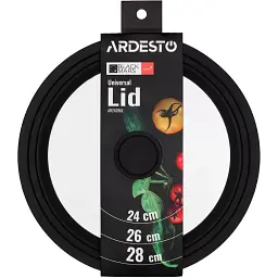 Кришка універсальна Ardesto Black Mars Smart для сковорідки 24/26/28 см (AR2428UL)