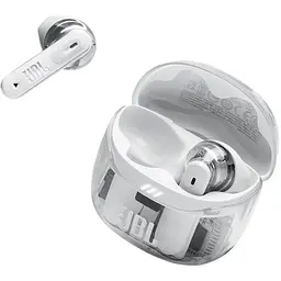 Навушники бездротові JBL Tune Flex 2 (JBLTFLEX2GWHT) стереогарнітура в кейсі прозора біла