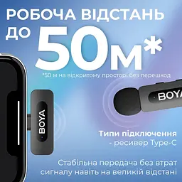 Мікрофон Boya BY-V20 Type-C Black (BY-V20) - мініатюра 9