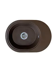 Кухонна мийка Adamant OVALE коричнева 610x420x180 мм, з крилом 61 см