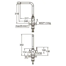 Змішувач AQUATICA KT-4B770P - мініатюра 2