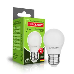 Лампочка Eurolamp LED ECO серия "P" G45 7W 700Lm E27 4000K (LED-G45-07274(P)) - мініатюра 2