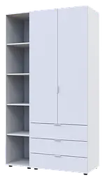 Комплект Doros Гелар з Етажеркою Білий 2 ДСП 115.7х49.5х203.4 (42005029) - мініатюра 3