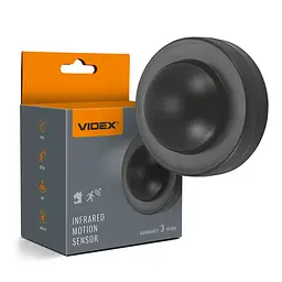 Датчик руху та освітленості Videx VL-SPC46B інфрачервоний чорний 220V 2000W (28940-000) 