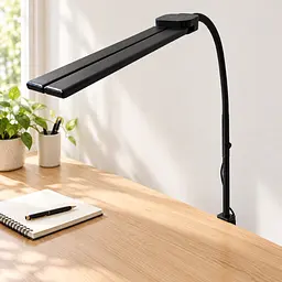 Настільна лампа світлодіодна 12W 5V LED для офісу, для школяра, з регулюванням кольору світла, чорна MTL-30
 - мініатюра 7