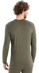 Термокофта Icebreaker 200 Oasis LS Crewe Ski Stripes Men Loden Heather S (1052-IB0 A56 HU069 S) - мініатюра 3
