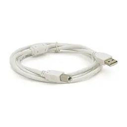 Кабель для принтера USB 2.0 AM/BM 0.8m ferrite white Voltronic (YT-AM/BM-0.8W)