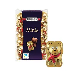 Шоколадні фігурки ведмедика Riegelein Chocolade Minis 100 г.