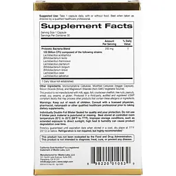 Пробіотики California Gold Nutrition LactoBif 100 Probiotics 30 вегетаріанських капсул - мініатюра 2