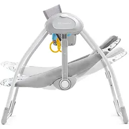 Крісло-гойдалка Kinderkraft Flo Mint сіре з блакитним (00-00158385) - мініатюра 7