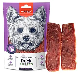Wanpy Soft Duck Fillets ВАНПІ ФІЛЕ КАЧКИ М’ЯКЕ ласощі для собак, 100 г