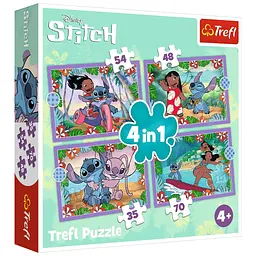 Пазл Trefl Lilo&Stitch Шалений день4 in 1 (35, 48, 54, 70) елемента (5900511346336) - мініатюра 6