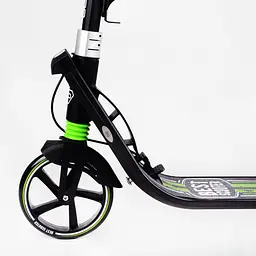 Самокат Best Scooter складаний 64х16х93-103 см Чорно-зелений 000231309 - мініатюра 3