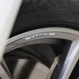 Емблема обода колеса Subaru 4 шт Алюміній наклейка на диски на скотчі Сірі - мініатюра 3