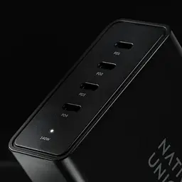 Мережевий зарядний пристрій Native Union Fast GaN Charger PD 140 Вт Desktop USB-C 4-Port Black (FAST-PD140-BLK-EU) - мініатюра 3