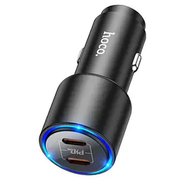 Автомобільний зарядний пристрій Hoco NZ3 40W Dual Port Type-C (Black) [71691] - мініатюра 4
