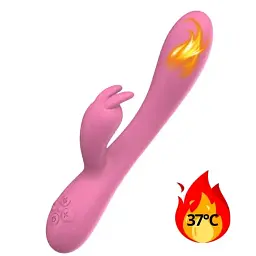 Вібратор кролик з підігрівом I'MCUM Hot Bunny Рожевий (IM-ZDB013) - мініатюра 2