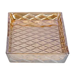 Блюдо для закусок Lirmartur скляне 27,5*13,5*2,5 см, diamond Yiwu HP-YH-55 - мініатюра 2