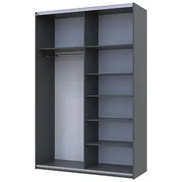 Шафа-купе Doros G-Caiser Графіт Графіт 1 ДСП / 1 дзеркало 160х60х240 (42005084) - мініатюра 6