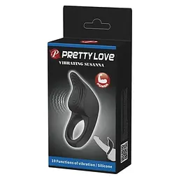 Ерекційне кільце Pretty Love Vibrating Susanna чорне