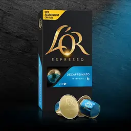 Кава L'OR Espresso Decaffeinato без кофеїну в капсулах 10 шт (8711000357965) - мініатюра 4