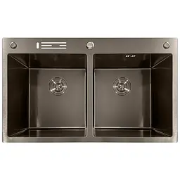 Кухонна мийка з нержавіючої сталі Mixxus MH8350-DK Nano-Black MI7053, Графит
