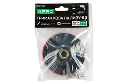 Насадка шліфувальна для дриля та болгарки APRO УШМ з липучкою кругла 100 x 3мм - мініатюра 2