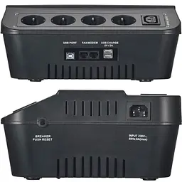 Джерело безперебійного живлення Accurat Flux 850 850VA 510W 165Vac-275Vac - мініатюра 3