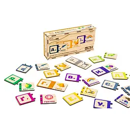Дерев'яна дитяча головоломка з буквами PuzzleOK Puz-22335 - мініатюра 2