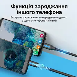 Кабель Vention COVBF USB-C - Micro-USB 1 м чорний (COVBF) - мініатюра 5