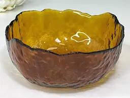 Салатник "Маківка", середній, бурштиновий, 600 мл, 16,5x6,5 см