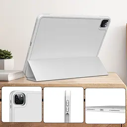 Чохол-книжка BeCover Tri Fold Soft TPU з кріпленням Apple Pencil для Apple iPad Pro 11 2020/2021/2022 Gray (711111) - мініатюра 2