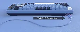 Клавіатура MageGee SKY 81 RGB Blue Whale Switch (6971969727922) Prussian Blue (G-000003953) - мініатюра 8