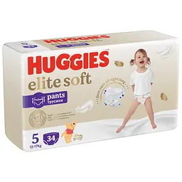 Підгузки Huggies Elite Soft 5 (12-17 кг) Mega 34 шт. (5029053549354) - мініатюра 3